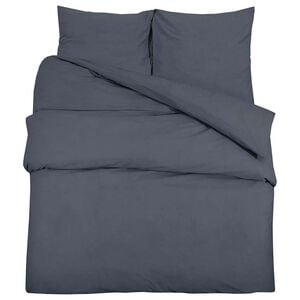 vidaXL Dekbedovertrekset 140x200 cm katoen antracietkleurig