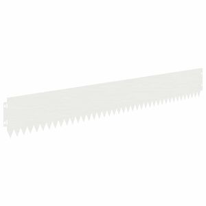 vidaXL Gazonrand 30 pcs 103 x 15 cm Staal Wit