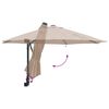 vidaXL Tuinparasol Taupe 248 x 248 x 148 cm Polyester en staal
