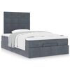 vidaXL Ottoman bed met matrassen 120x190cm fluweel donkergrijs