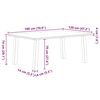vidaXL Eettafel rechthoekig 180x120x74 cm massief eikenhout lichtbruin