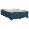 vidaXL Boxspring met matras fluweel blauw 140x200 cm