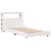 vidaXL Bedframe zonder matras massief grenenhout wit 90x200 cm