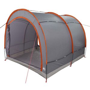 vidaXL Fietstent met dak Grijs en Oranje 256 x 222 x 182 cm taft