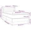 vidaXL Boxspring met matras stof zwart 80x200 cm