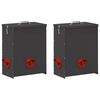 vidaXL Kip voerbak 2 Zwart 32,5 x 20,5 x 43 cm 25 kg Koudgewalst Staal