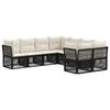 vidaXL Tuinbankenset 8 st 8-Aantal zitplaatsen Zwart poly rattan