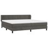 vidaXL Boxspring met matras fluweel donkergrijs 200x200 cm