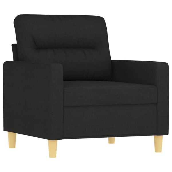 vidaXL Fauteuil 60 cm stof zwart