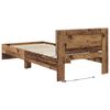 vidaXL Bedframe met hoofdeinde Oud Hout 90 x 190 cm Bewerkt hout