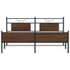 vidaXL Bedframe zonder matras metaal bruin eikenkleurig 160x200 cm