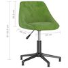 vidaXL Eetkamerstoel draaibaar fluweel lichtgroen