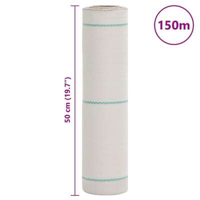 vidaXL Worteldoek 0,5x150 m polypropeen wit