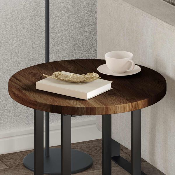 vidaXL Tafelblad Donkerbruin &Oslash; 50 x 2,5 cm Massief Eikenhout