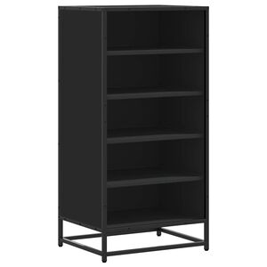 vidaXL Schoenenrek 48x38x97,5 cm bewerkt hout zwart