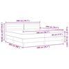 vidaXL LED Box Spring Bed met matras met LED Blauw 200 x 200 cm Stof