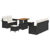 vidaXL Tuin Sofa Set 8 st 7-Aantal zitplaatsen Zwart en Cr&egrave;me