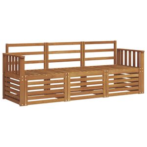 vidaXL Sofa-Sets 3 st Naturel Massief Acaciahout