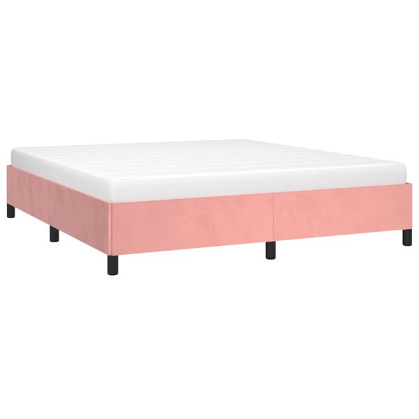 vidaXL Bedframe fluweel roze 180x200 cm