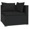 vidaXL 7-delige Loungeset met kussens poly rattan zwart
