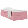 vidaXL Opbergbed met matras met matras Roze 90 x 200 cm Fluweel