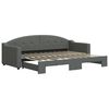 vidaXL Slaapbank met onderschuifbed 80x200 cm stof donkergrijs