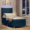 vidaXL Boxspring bed met matras Blauw 90 x 190 cm Stof