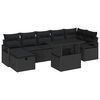 vidaXL Tuin Sofa Set 8 st Zwart poly rattan