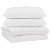 vidaXL Dekbed met kussen 3 st Wit Microfibre
