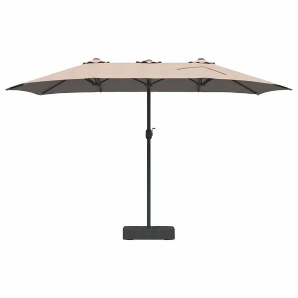 vidaXL Tuinparasol Taupe 385 x 209 x 244 cm Stof