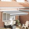 vidaXL Luifel uittrekbaar 3x2,5 m stof en aluminium antraciet en wit