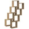 vidaXL Wandschap kubus 90x15x119,5 cm bewerkt hout artisanaal eiken
