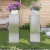 vidaXL Plantenstandaard 2 pcs Zilver 24 x 24 x 75 cm Roestvrij staal