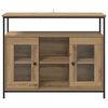 vidaXL Dressoir Artisan Eiken 100 x 35 x 80 cm Bewerkt hout