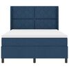 vidaXL Boxspring bed met matras met hoofdeinde Blauw 160 x 200 cm Stof