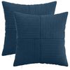 vidaXL Kussensloop 2 pcs ALMELO Marineblauw 30 x 30 cm corduroy