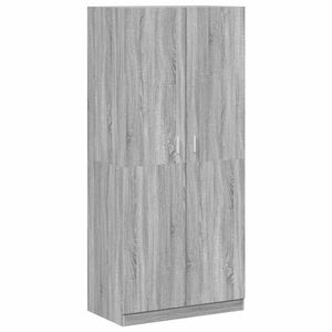 vidaXL Kledingkast 90x52x200 cm bewerkt hout grijs sonoma eikenkleurig