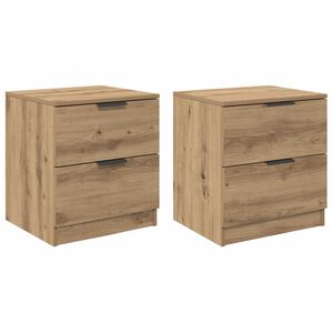 vidaXL Nachtkastje 2 st Artisan Eiken 45 x 39 x 50cm Bewerkt hout