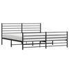 vidaXL Bedframe met hoofd- en voeteneinde metaal zwart 183x213 cm