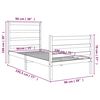 vidaXL Bedframe massief grenenhout 90x190 cm