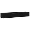 vidaXL Wandkast Muurmontage 2 pcs Zwart Eiken 68 x 30 x 20 cm