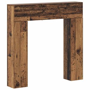 vidaXL Haardomlijsting Oud hout 102 x 18 x 100,5 cm Bewerkt hout