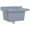 vidaXL Wasbak wandgemonteerd 50x35x24 cm hars grijs