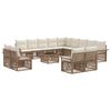 vidaXL Tuinbankenset 14 pcs Beige en Cr&egrave;me Wit poly rattan