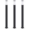 vidaXL Bolderverlichting 3 stuks 110 cm Zwart IP44