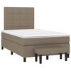 vidaXL Boxspring met matras stof taupe 120x190 cm