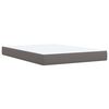 vidaXL Boxspring met matras kunstleer grijs 140x200 cm