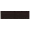 vidaXL Tafelblad natuurlijke rand 140x40x(2-4)cm eikenhout donkerbruin