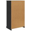 vidaXL Hoge kast met lade 3 pcs Zwart Eiken Bewerkt hout