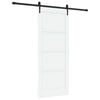 vidaXL Schuifdeur ORKDAL 83 x 202 cm Massief grenenhout Wit en zwart